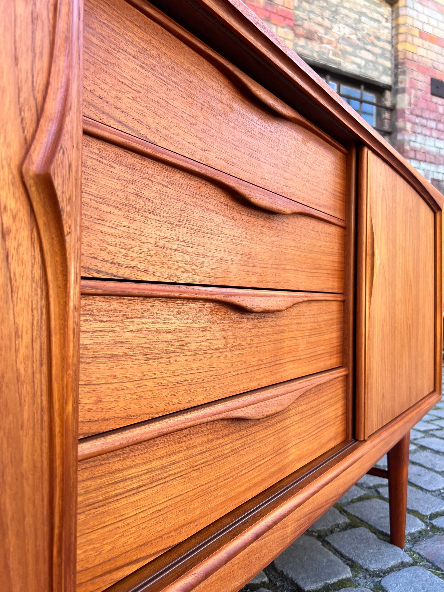 Vintage Sideboard Teak von Heinrich Riestenpatt für rt Möbel