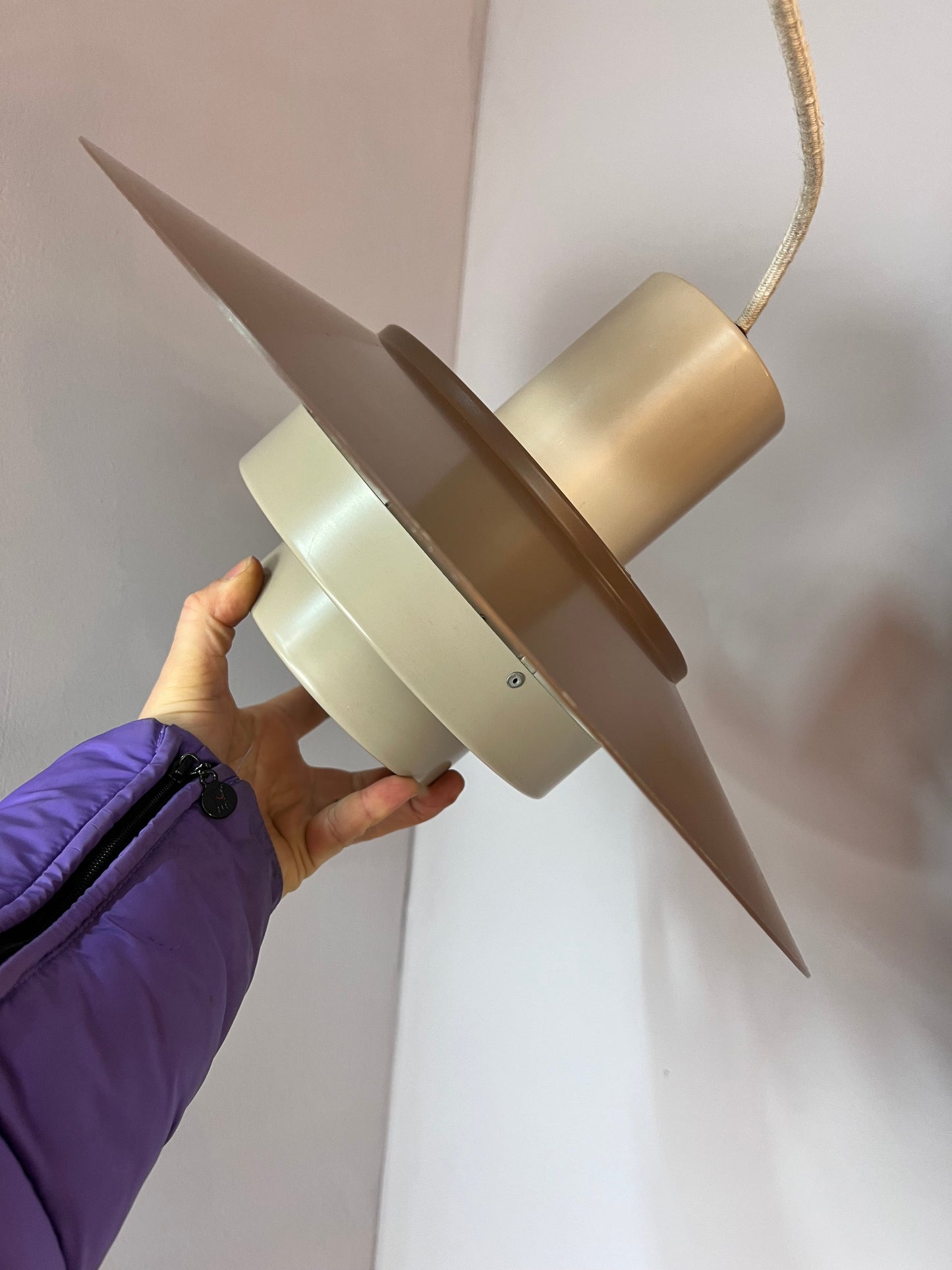 Vintage Hängelampe Falcon braun von Andreas Hansen für Fog und Mørup