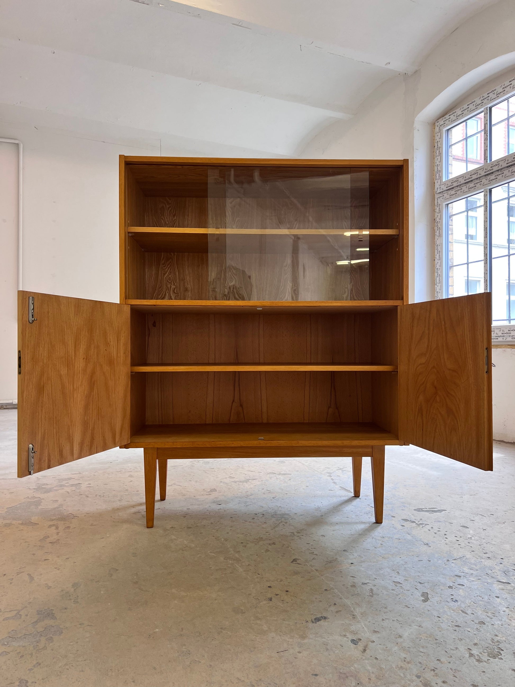 Vintage Bücherschrank "602/D" von Franz Ehrlich für Hellerau, Esche
