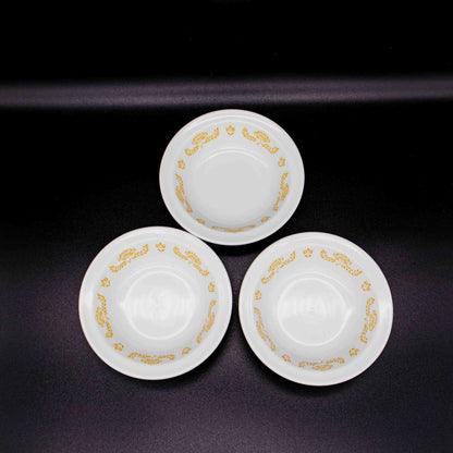 Set von 3 Vintage Schüsseln von Lilien Porzellan, gelbes Dekor