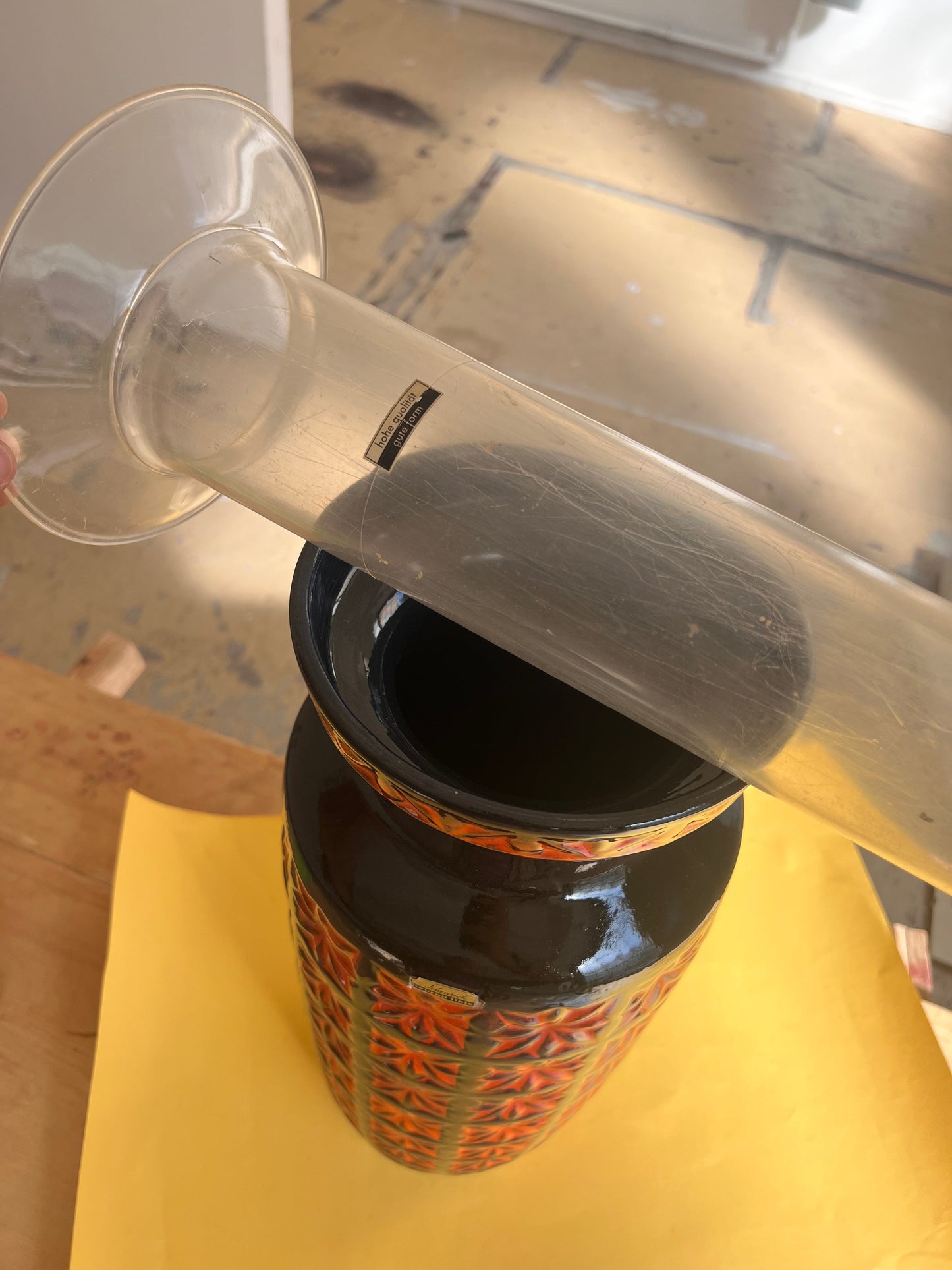 Vintage floor vase Europ Linie by Scheurich West Germany