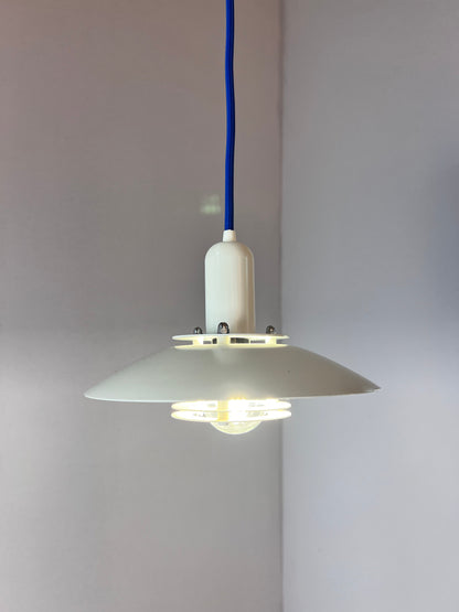 Vintage Lamellenlampe weiß Dänemark