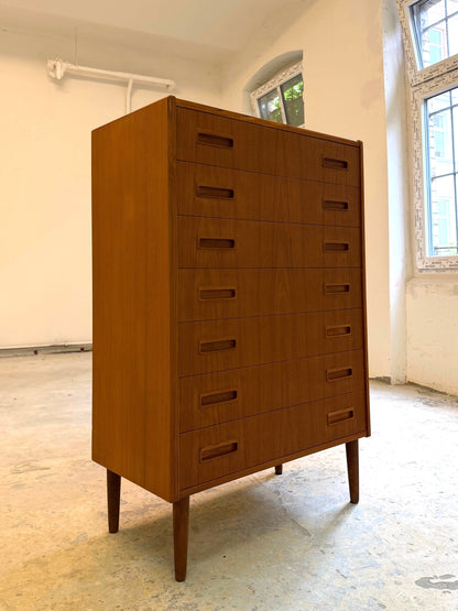 Vintage Kommode aus Teak, Dänemark, 7 Schubladen