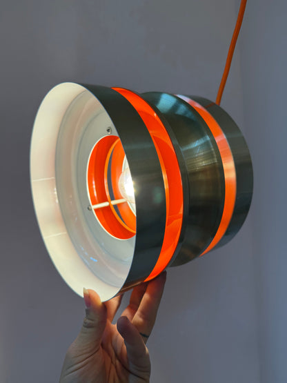 Vintage Hängelampe von Carl Thore, Gold Orange