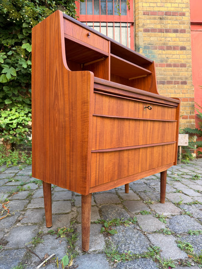 Vintage Sekretär Teak mit Spiegel aus Dänemark