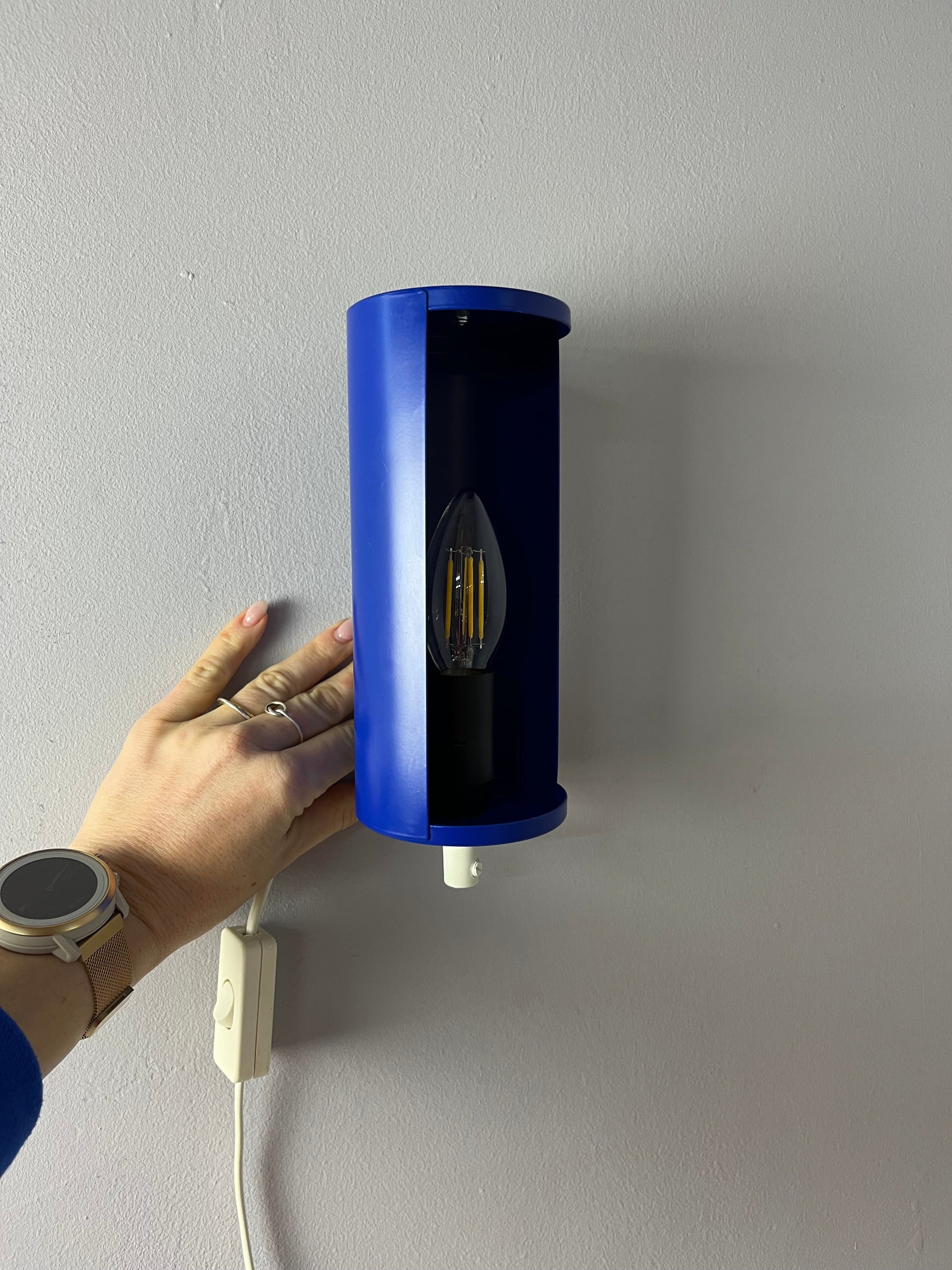 Vintage Wandleuchte Lod königsblau von IKEA