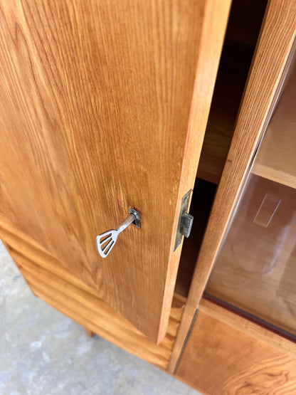 Vintage Highboard Typ 602/G von Franz Ehrlich für Hellerau Esche