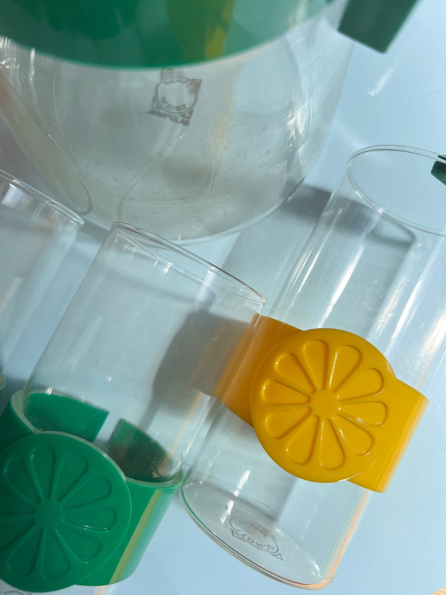 Vintage Karaffe und Glas von Schott Jena 70er Set von 6