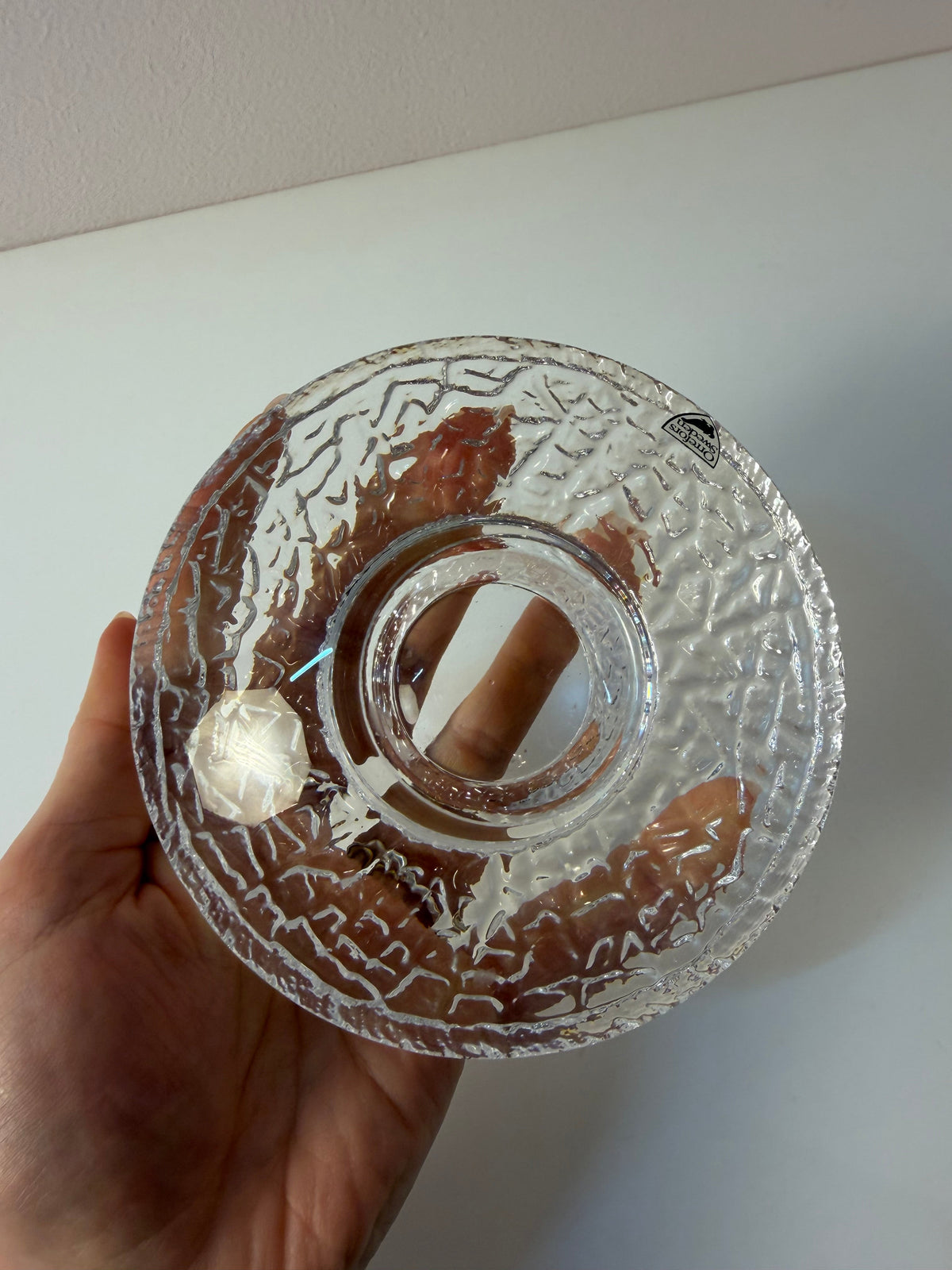 Set von 2 Diskus Kerzenhalter von Lars Hellsten für Orrefors