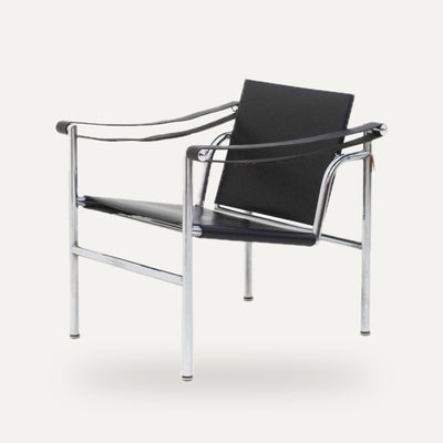 Lounge chair Le Corbusier LC1 by Cassina black leather