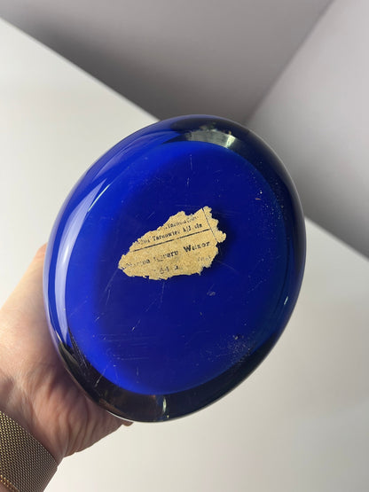 Vintage Vase Shark Fin blau von HSG Tarnowiec