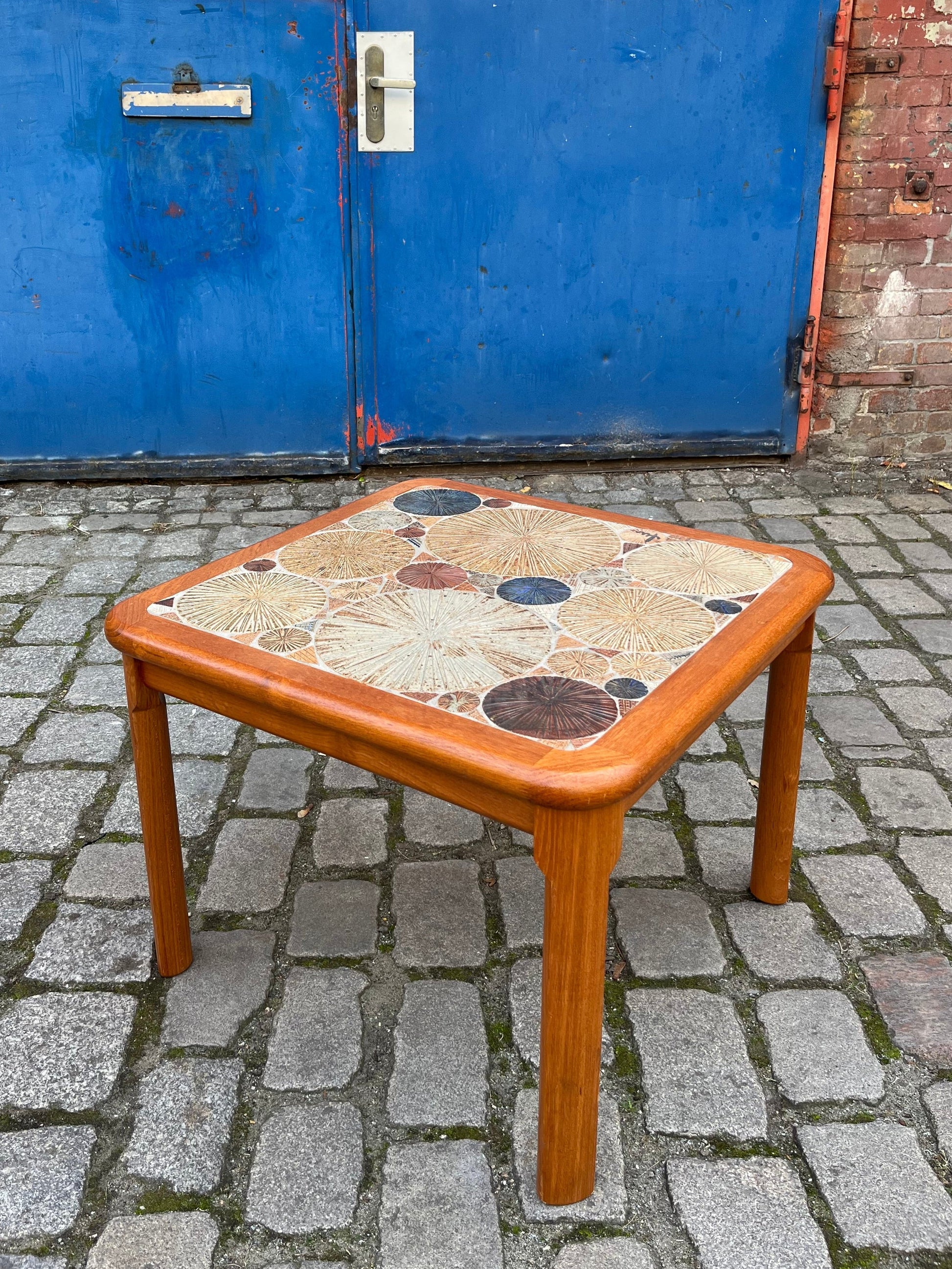 Vintage Couchtisch Teak Fliese von Tue Poulsen für Haslev