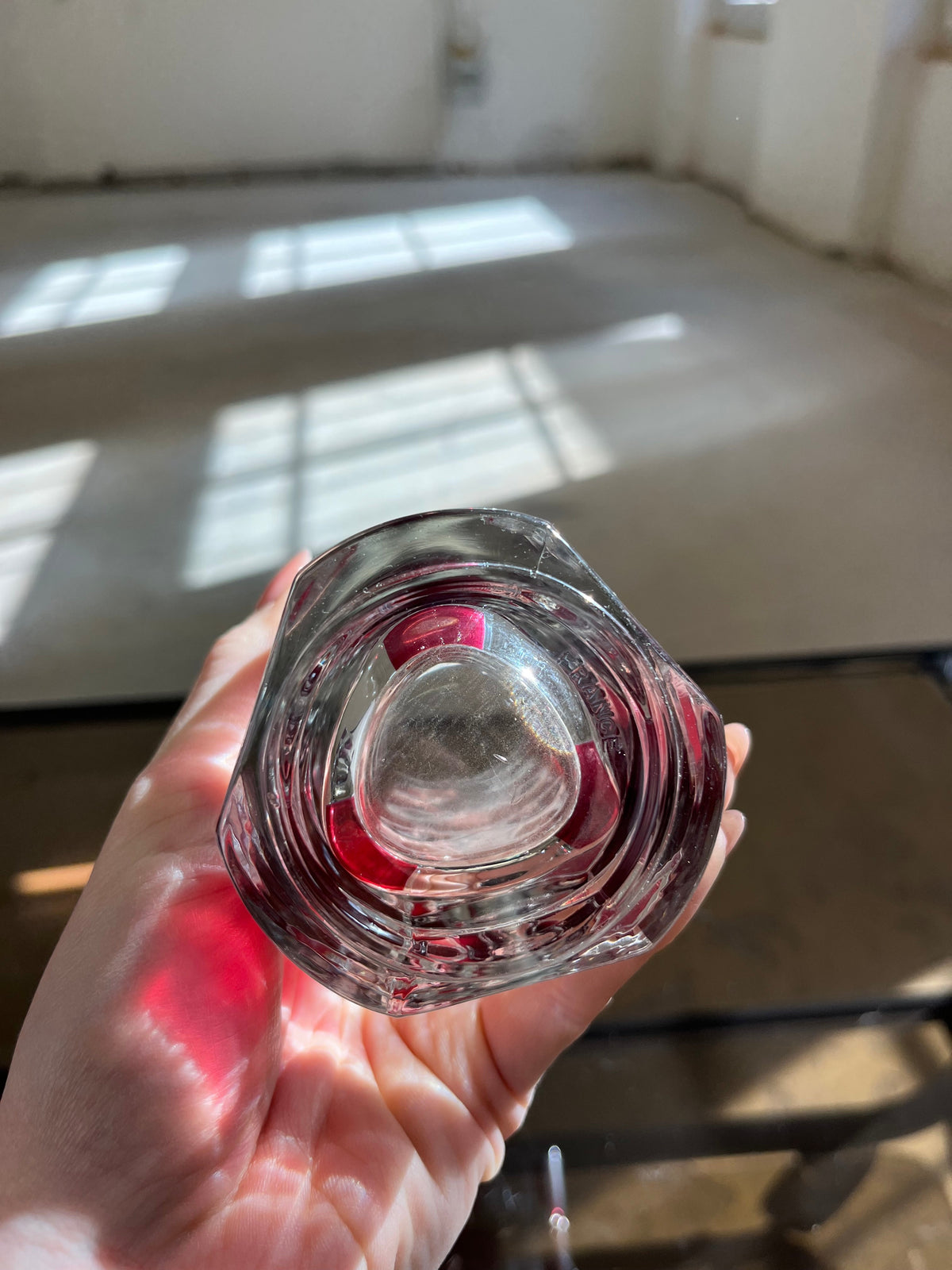 Vintage Vase Windsor Rubis von J.G. Durand für Luminarc, weinrot, Glas