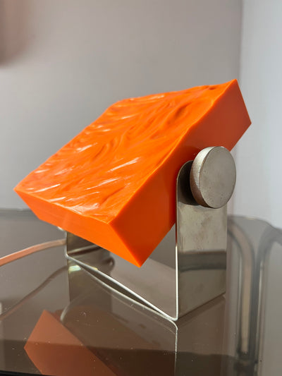 Orange table lamp by Uwe Mersch