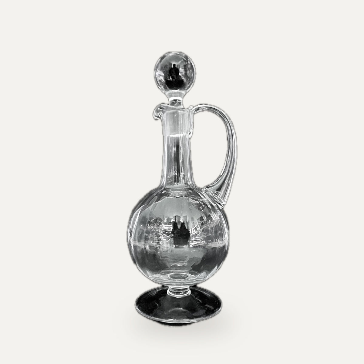 Vintage Glas-Karaffe mit Swirl-Dekor, Murano Italien | studio