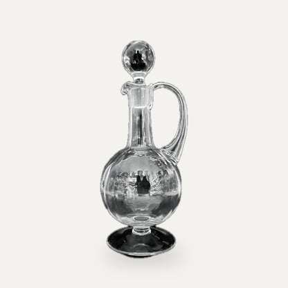 Vintage Glas-Karaffe mit Swirl-Dekor, Murano Italien | studio