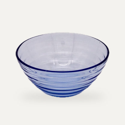 Vintage Schüssel gewelltes Glas Blau | studio