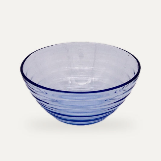 Vintage Schüssel gewelltes Glas Blau | studio