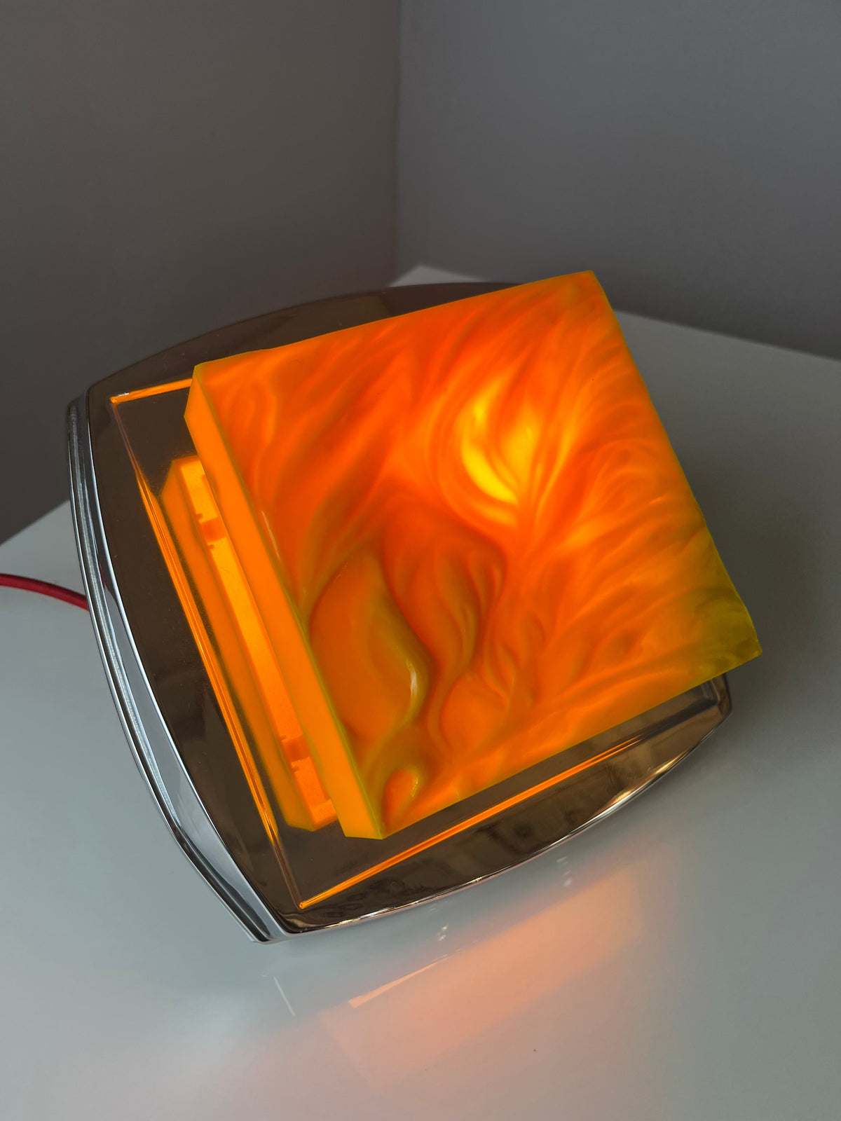 Wandlampe gelb Chrom von Uwe Mersch