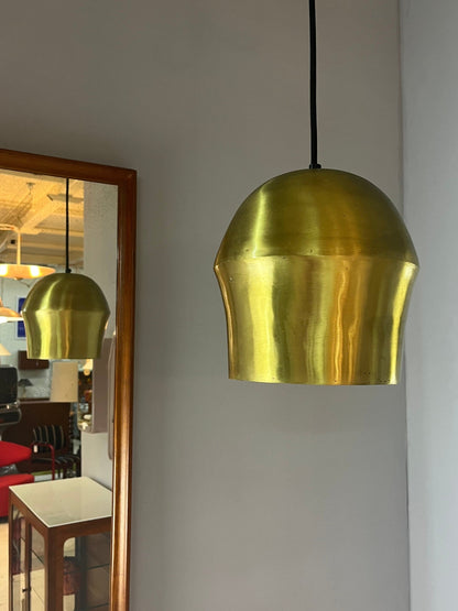 Lampe suspendue vintage en laiton du Danemark