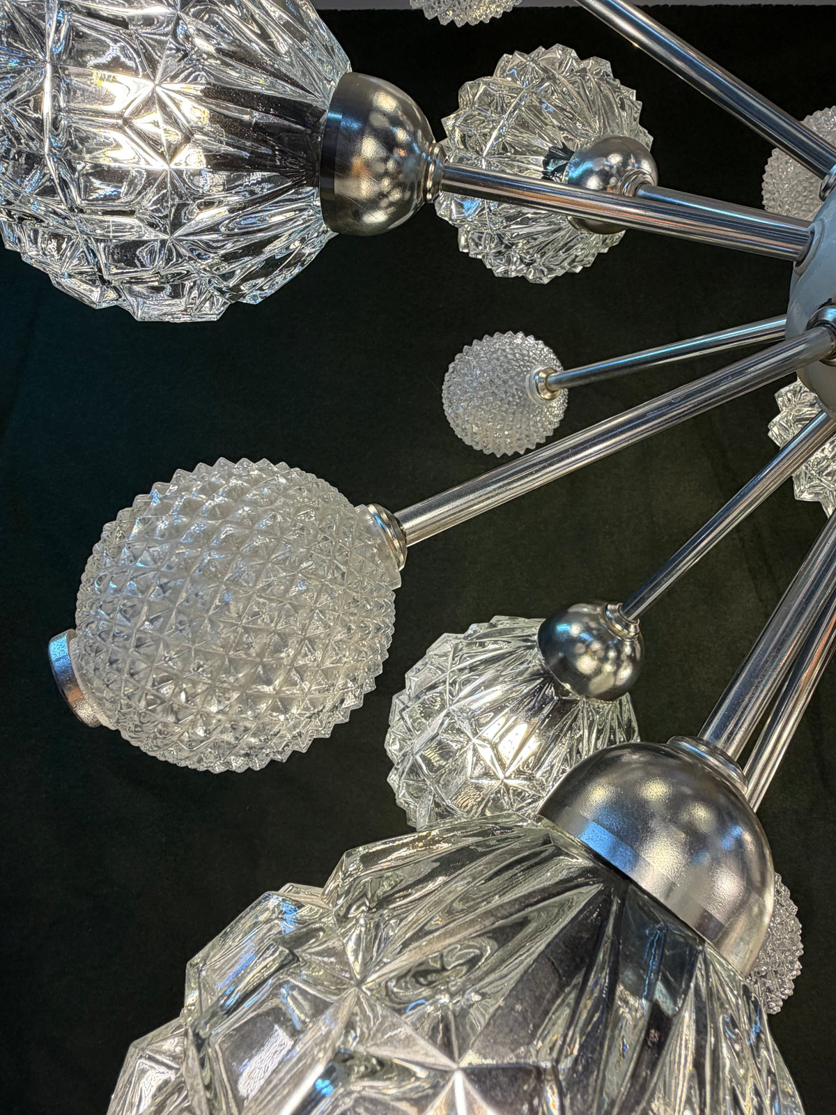 Sputnik Kronleuchter von Elektrofém ISZ, Space Age