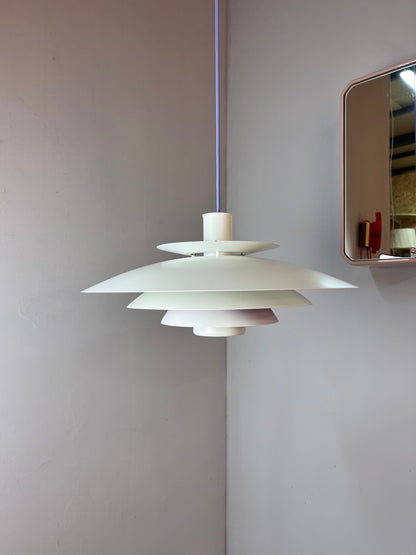 Vintage Lamellenlampe weiß lila von Formlight