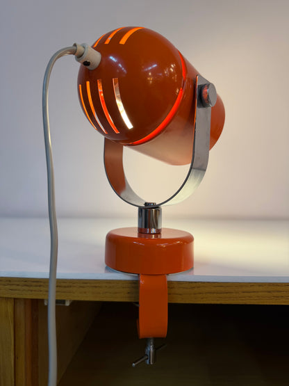 Vintage Wandlampe "Combi Lux" orange Chrom von Stanislav Indra für Lidokov Boskovice