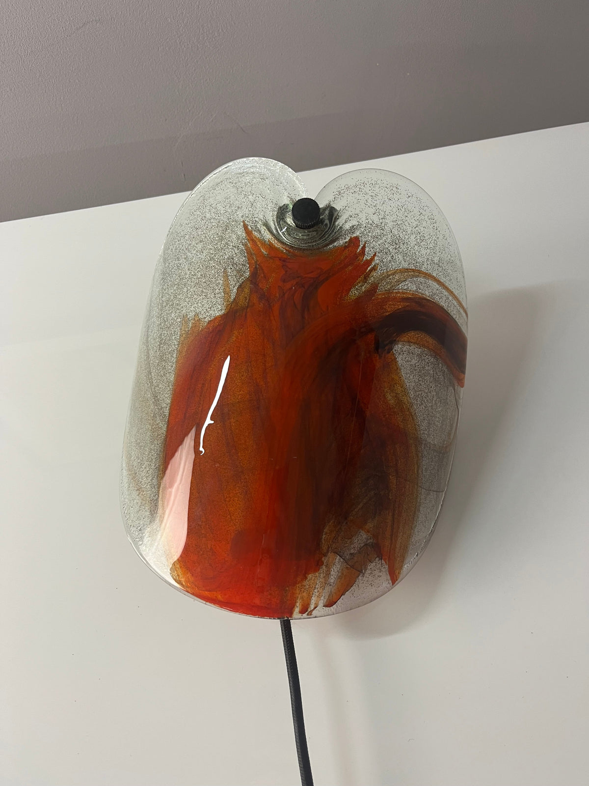 Wandlampe rotbraun Glas von Per Lütken für Holmegaard
