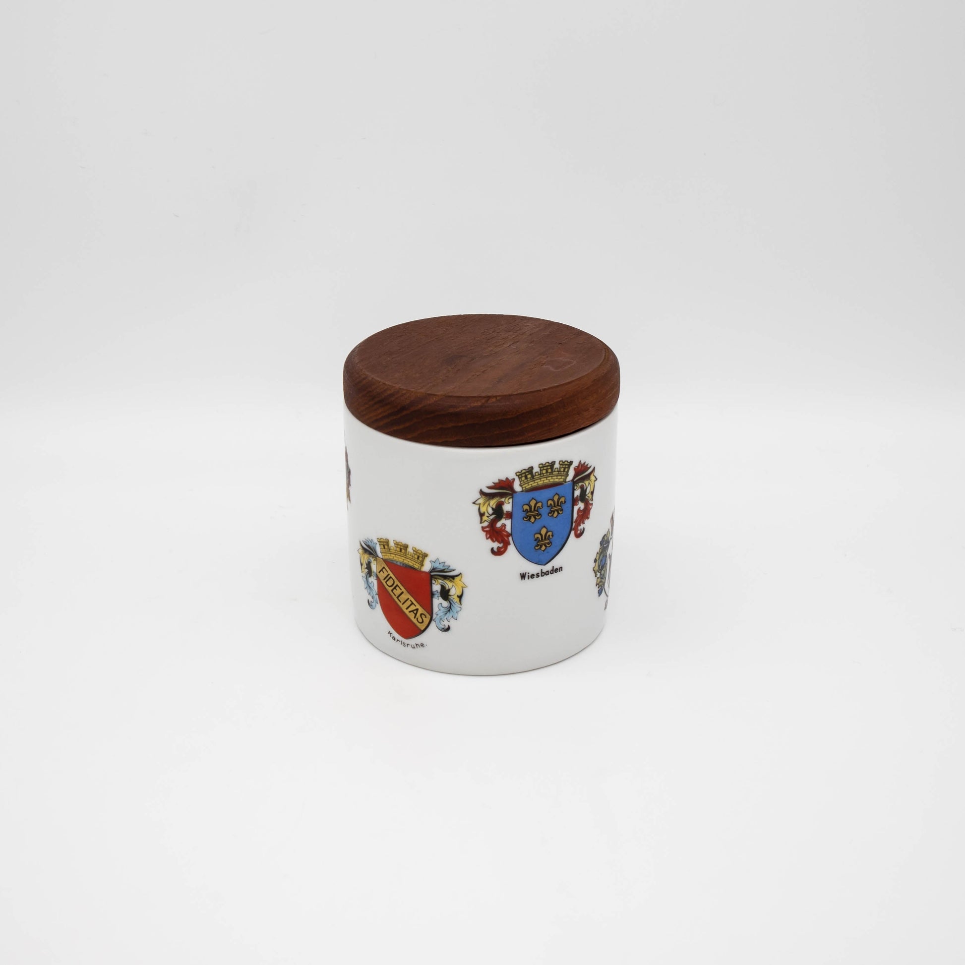 Vintage Tabakdose mit Wappen von Gerold Porzellan