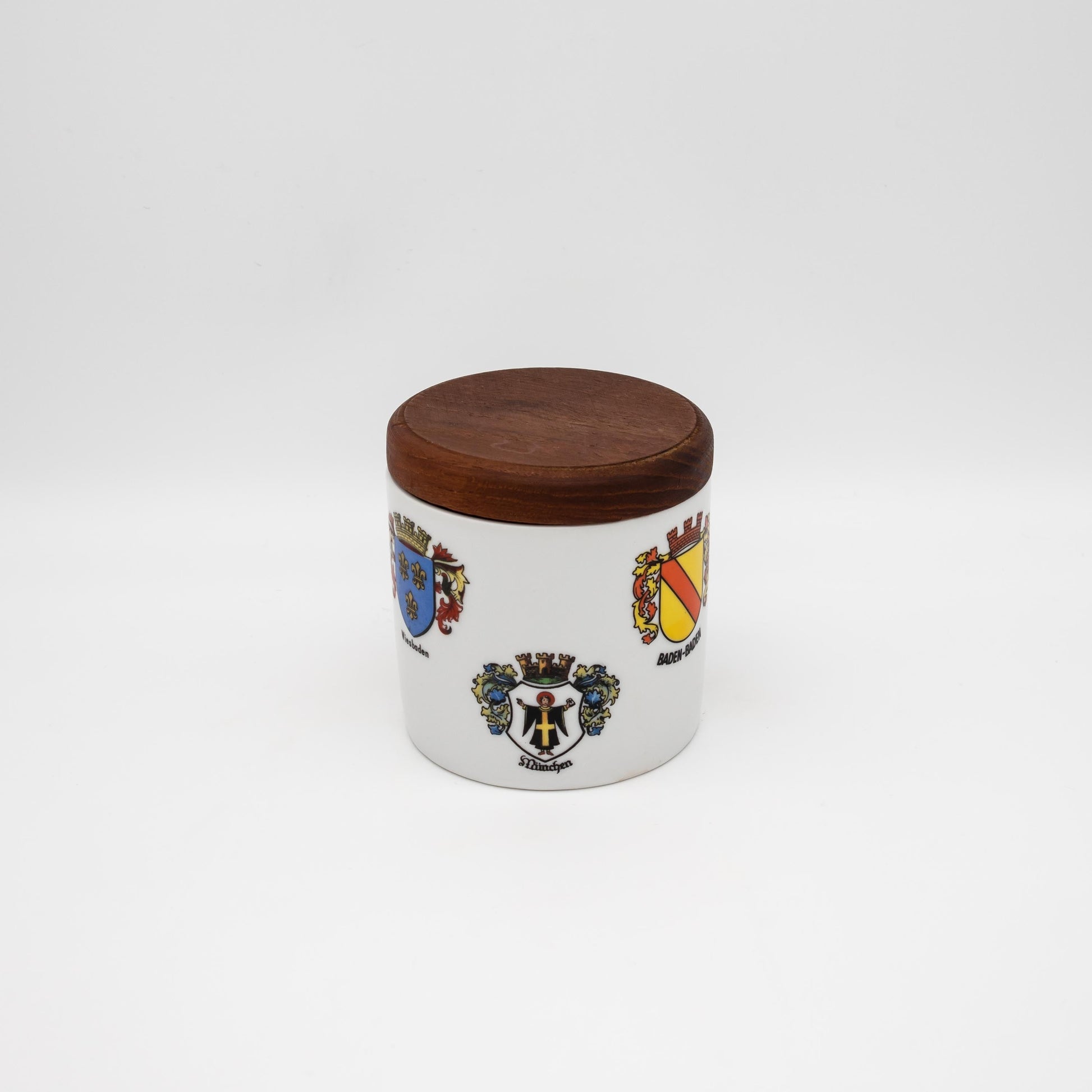 Vintage Tabakdose mit Wappen von Gerold Porzellan