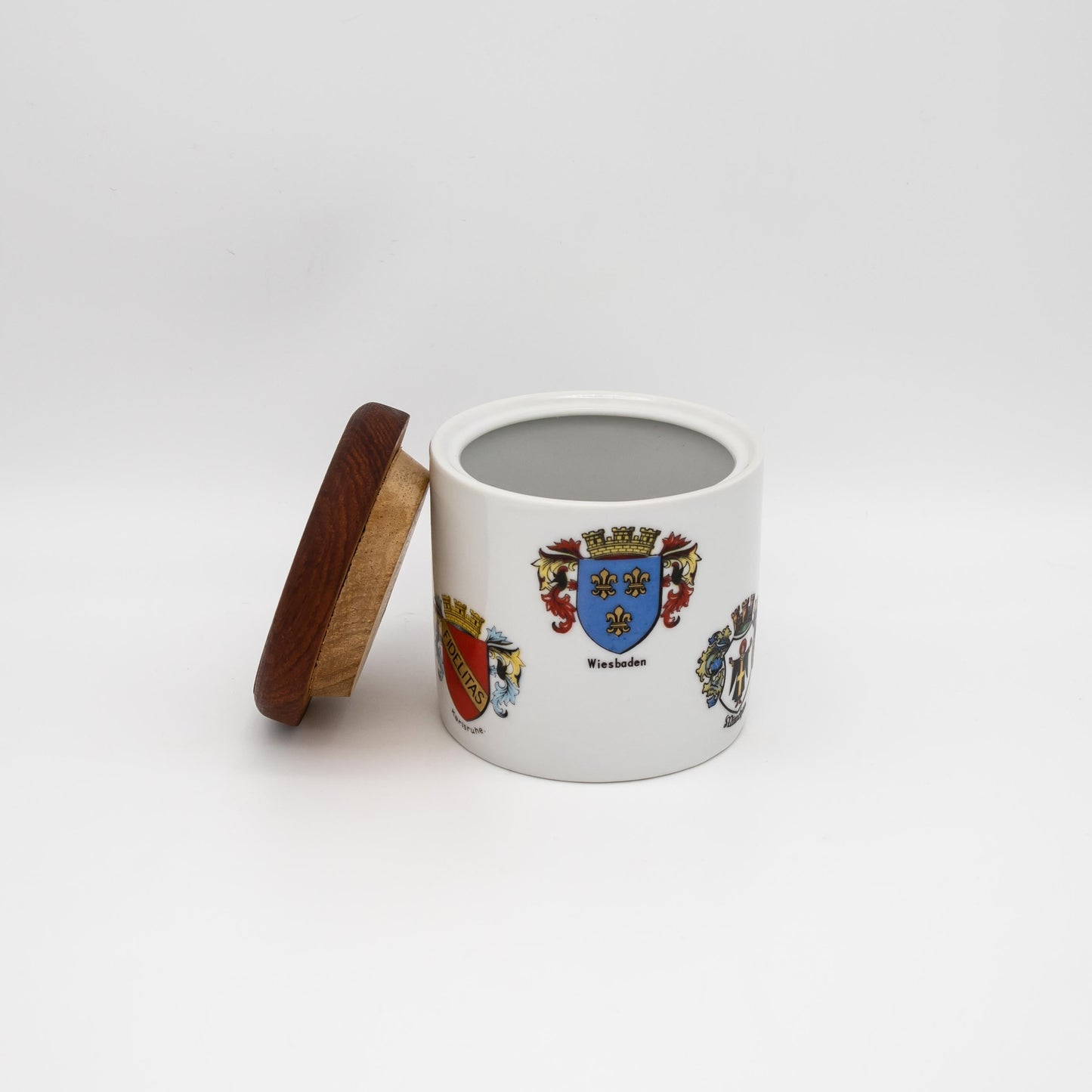 Vintage Tabakdose mit Wappen von Gerold Porzellan