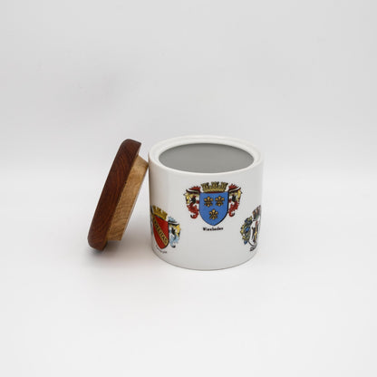 Vintage Tabakdose mit Wappen von Gerold Porzellan