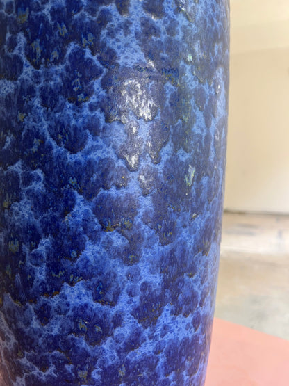 Vintage floor vase 517-45 dark blue by Scheurich West Germany