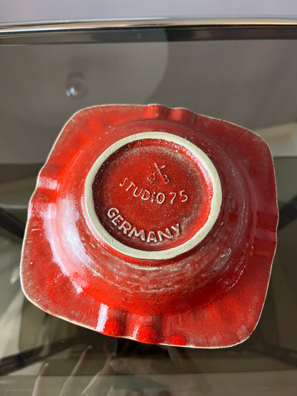 Vintage Aschenbecher Keramik orange von Dümler & Breiden