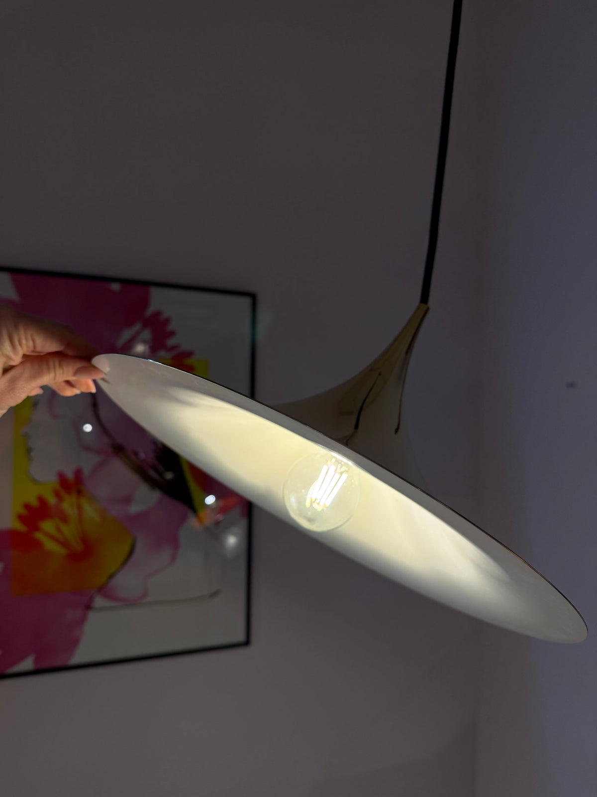 Hängeleuchte "Trompetenlampe" gold von Claus Bonderup und Torsten Thorup für Fog und Mørup