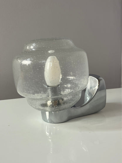 Vintage Wandlampe Einschlussglas von Novus in Originalverpackung
