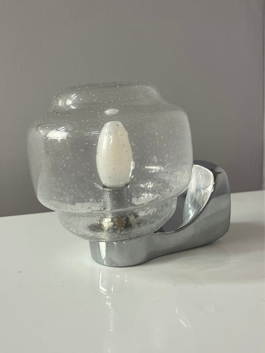 Vintage Wandlampe Einschlussglas von Novus in Originalverpackung