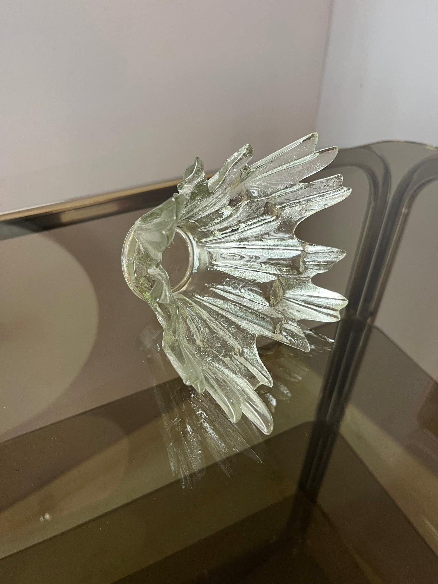 Vintage Kerzenhalter Revontulet Glas von Tauno Wirkkala für Humppila