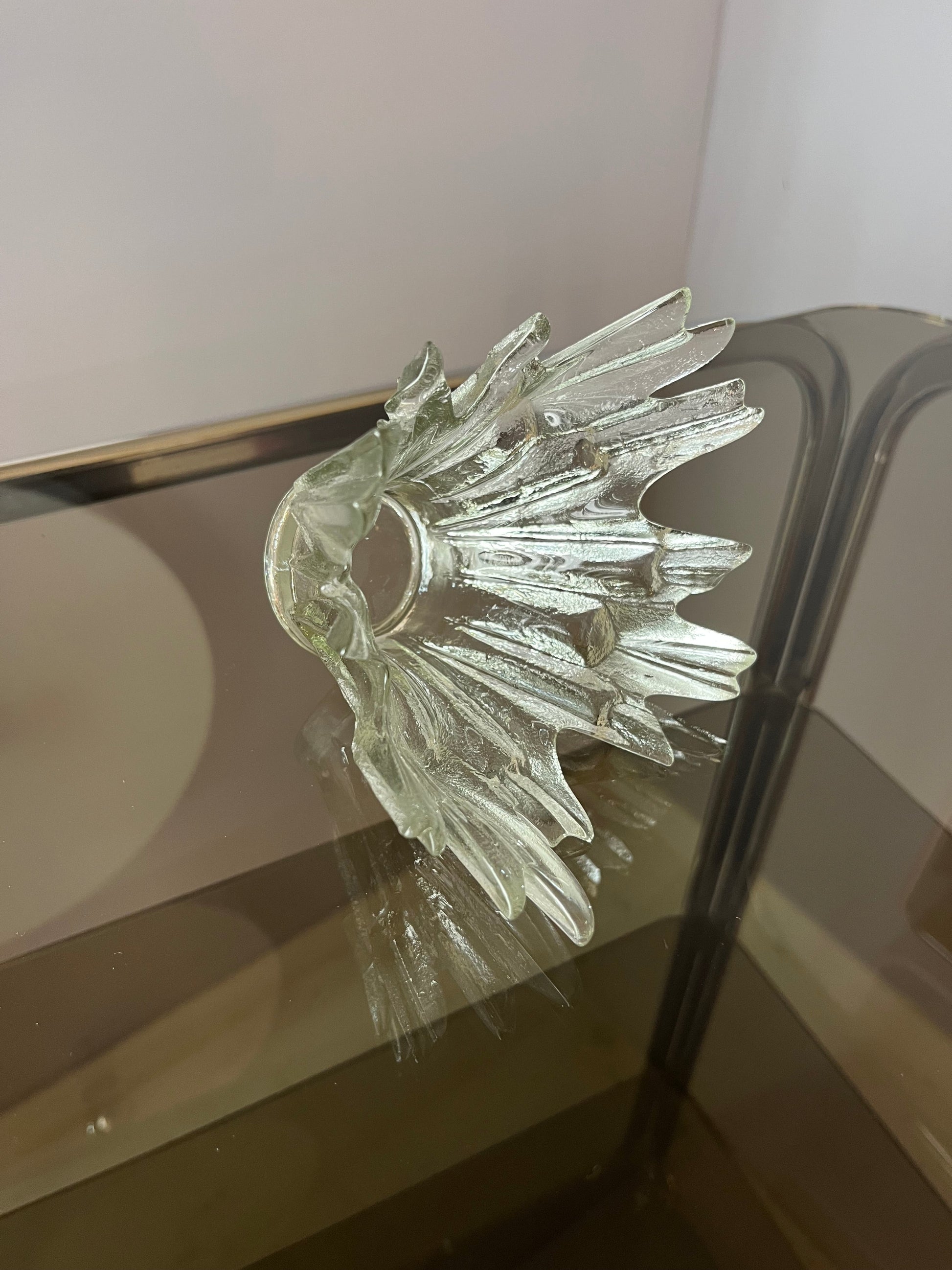 Vintage Kerzenhalter Revontulet Glas von Tauno Wirkkala für Humppila