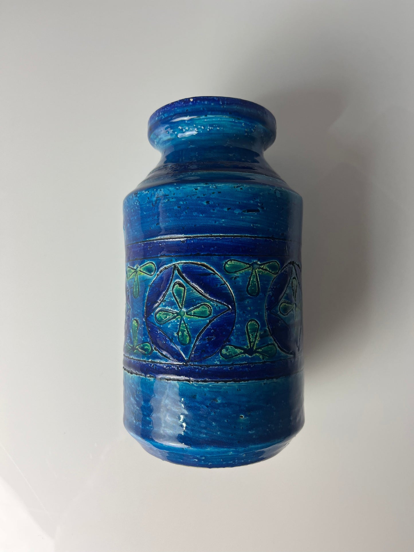 Vintage Vase Azul Rimini von Aldo Londi für Bitossi