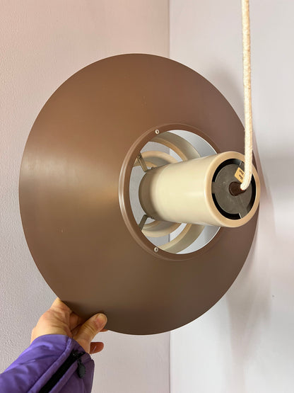 Vintage Hängelampe Falcon braun von Andreas Hansen für Fog und Mørup