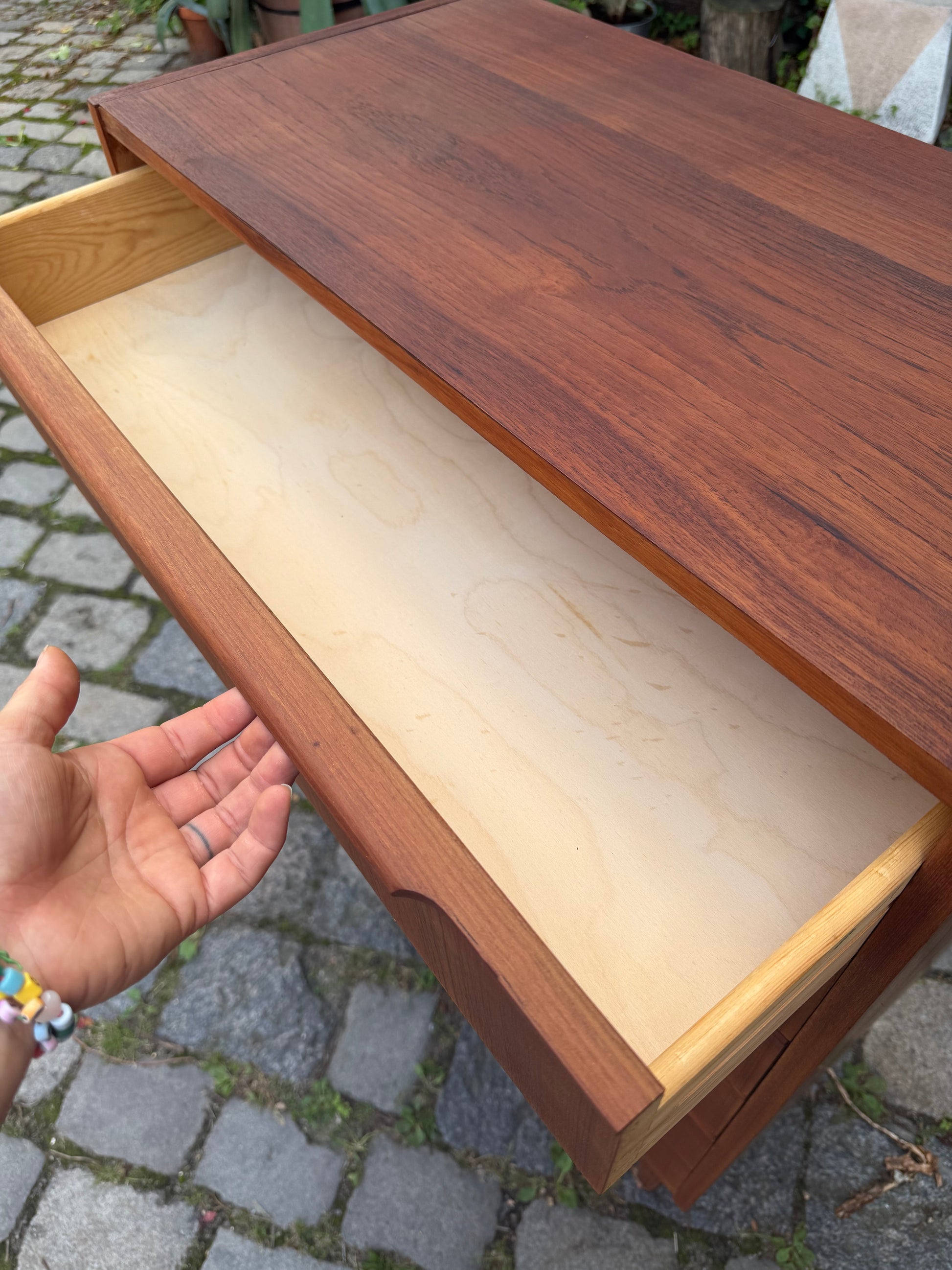 Vintage Teak Kommode aus Dänemark, 6 Schubladen