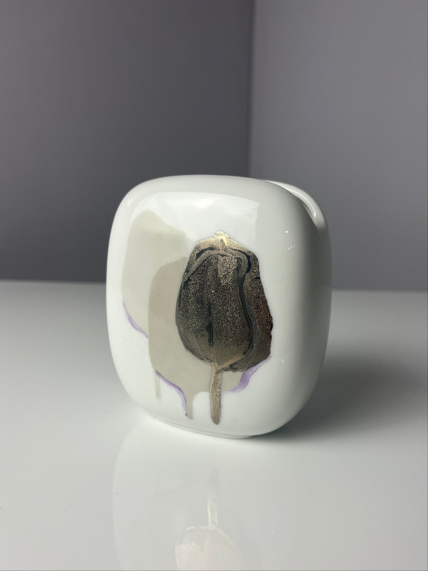 Vintage Vase Mini Vase von Rosenthal Studio Line weiß silber