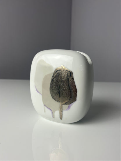 Vintage Vase Mini Vase von Rosenthal Studio Line weiß silber