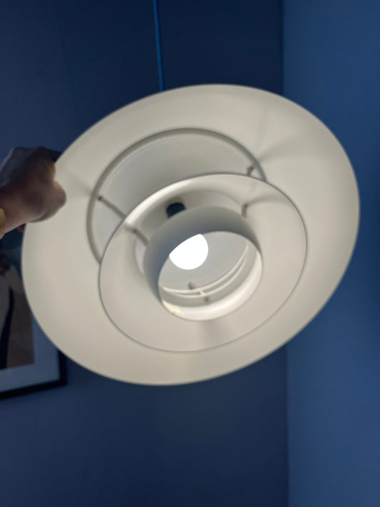 Vintage Hängelampe Safari weiß von Christian Hvidt für Nordisk Solar