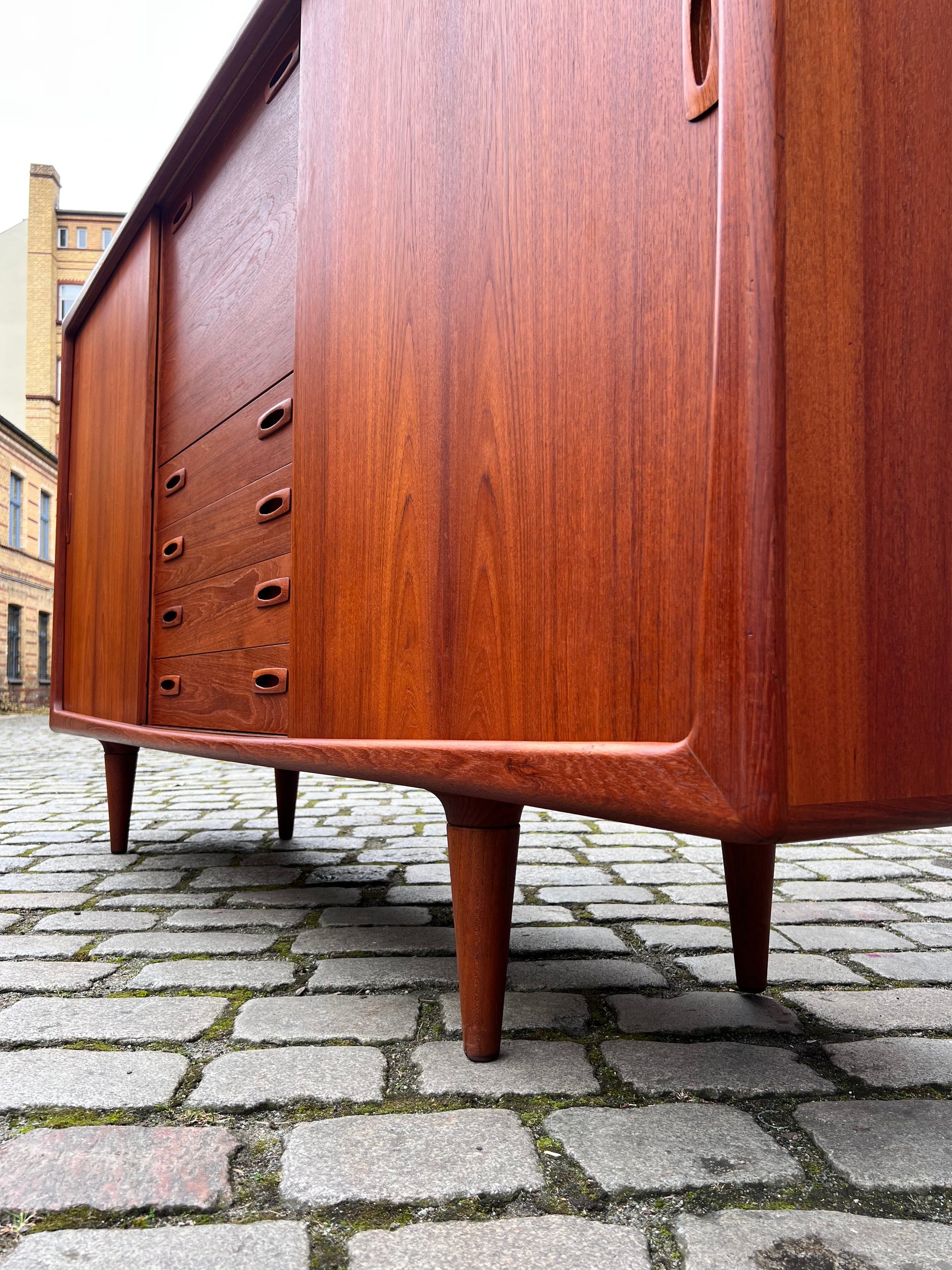 Vintage Highboard Teak von H.P. Hansen aus Dänemark
