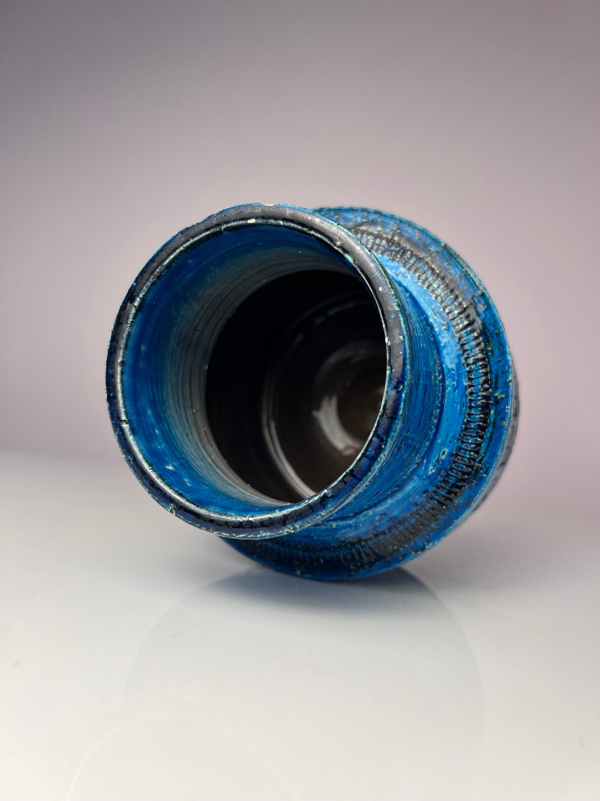 Vintage Vase "Rimini Blu" von Aldo Londi für Bitossi
