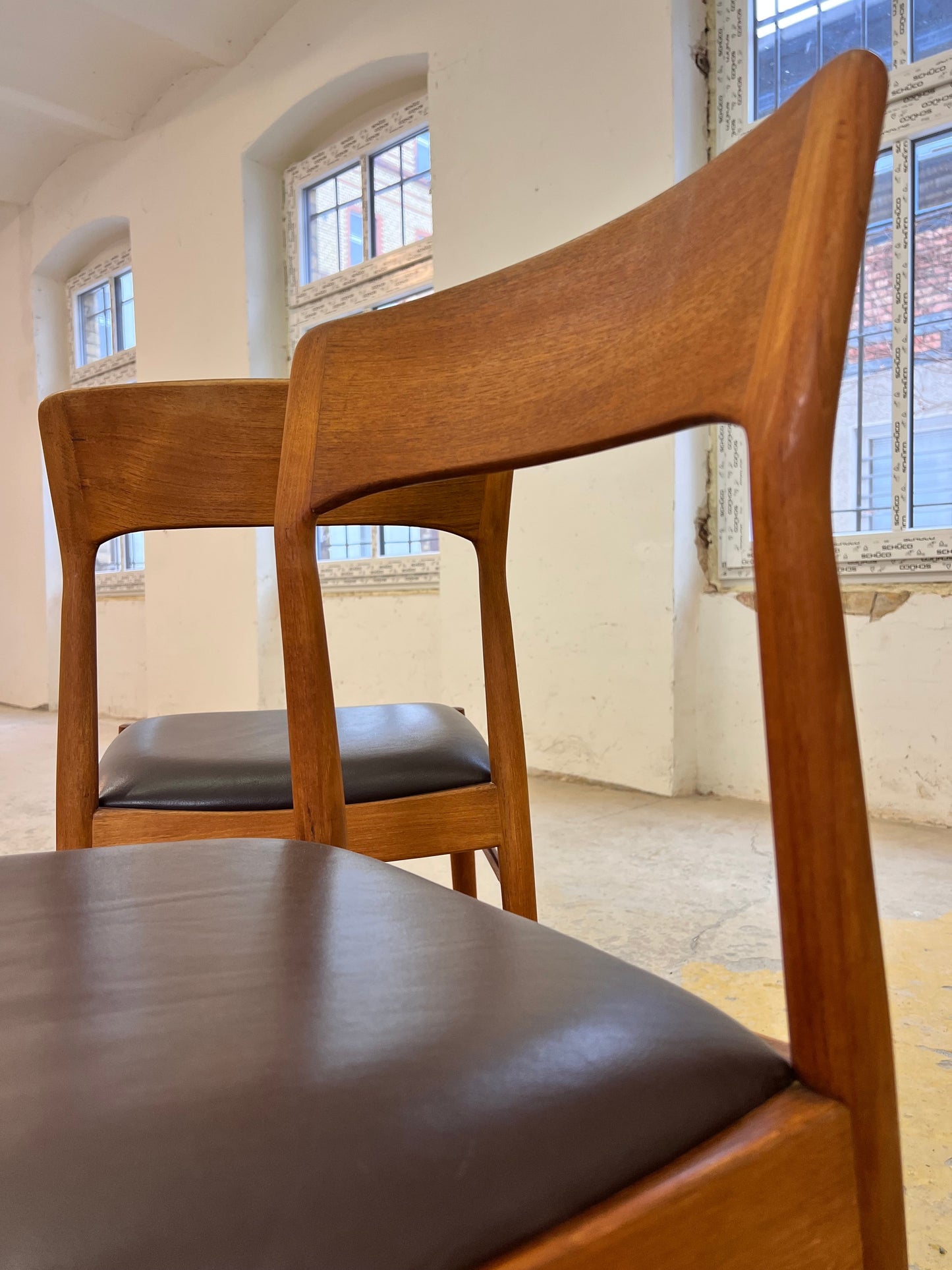 Vintage Polsterstuhl Set von 4 von Henning Kjærnulf für Korup Stolefabrik