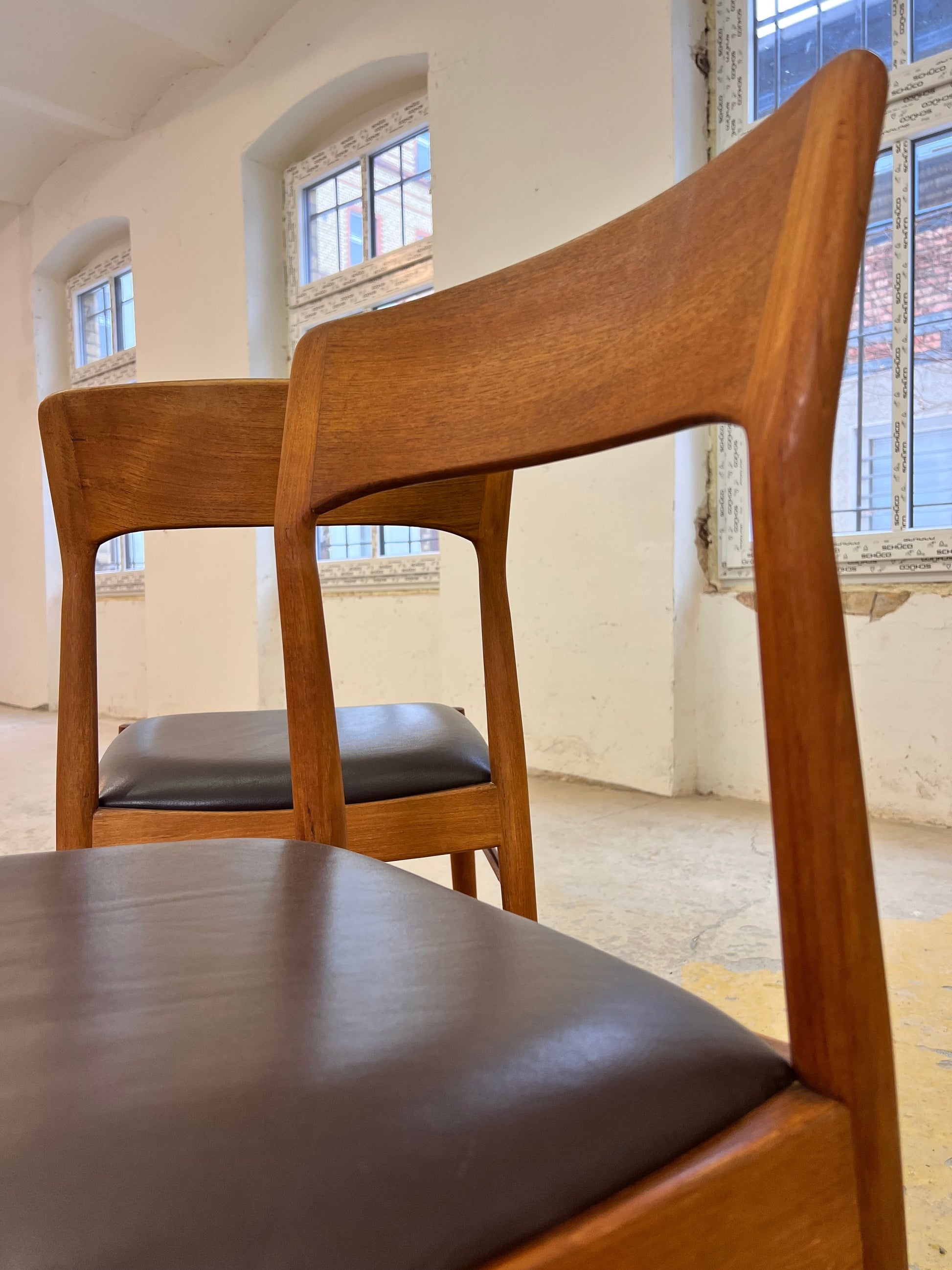Vintage Polsterstuhl Set von 4 von Henning Kjærnulf für Korup Stolefabrik