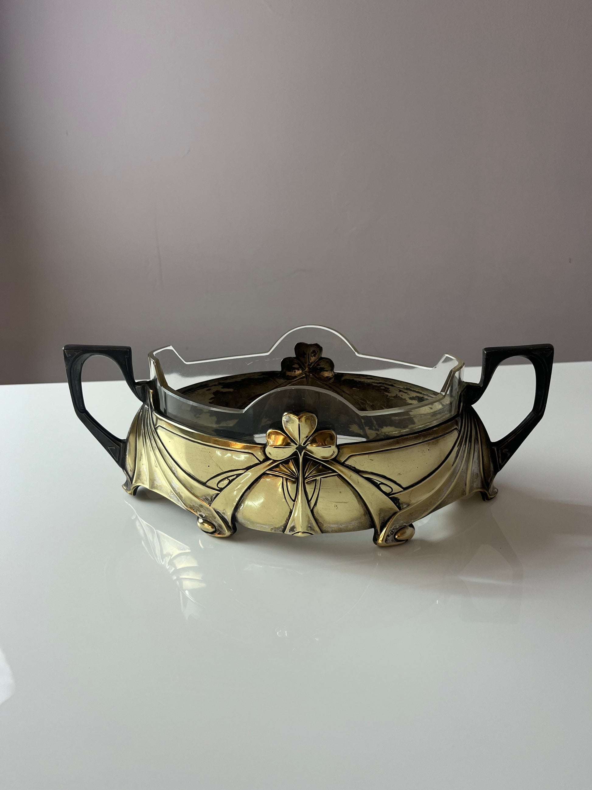 Vintage Jardiniere Kleeblatt von Metallwarenfabrik Hans Peter aus 1908